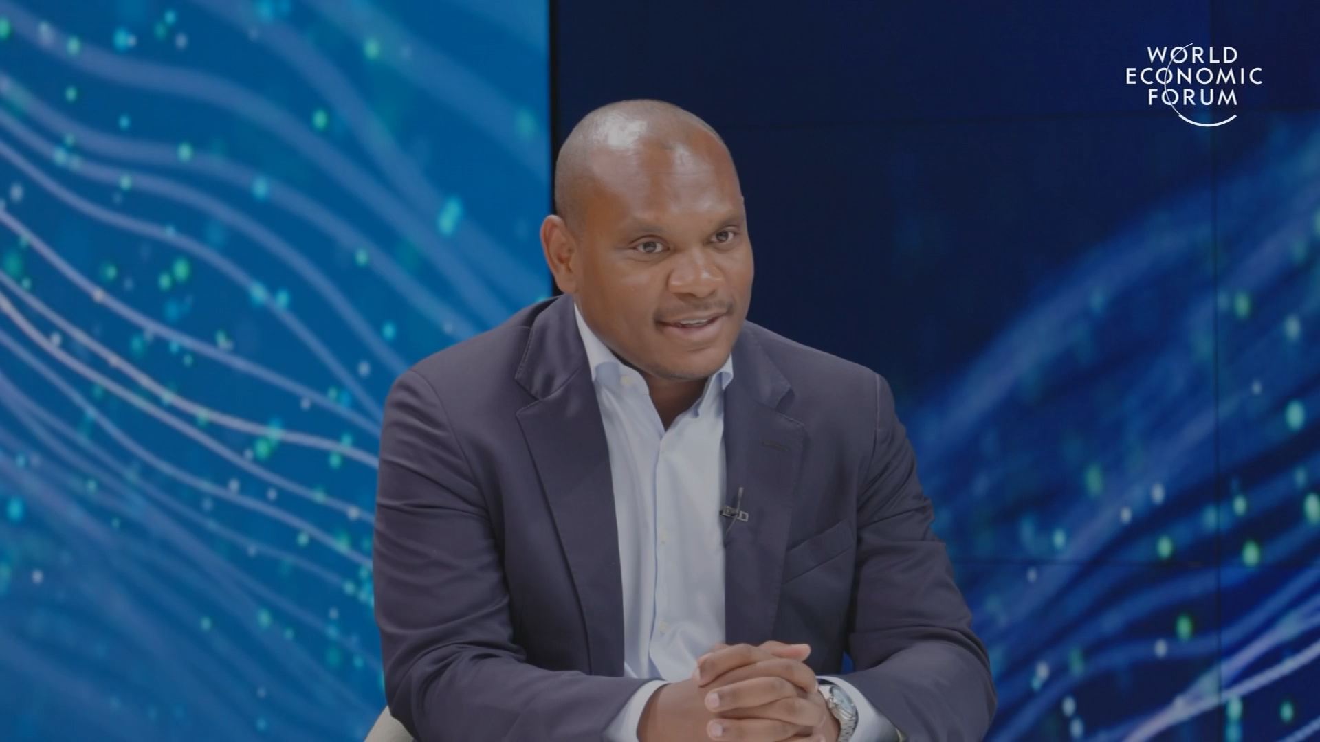 Lofred Madzou speaking at World Economic Forum